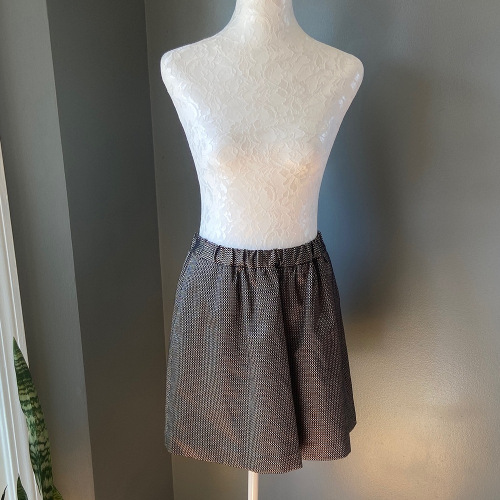 Madewell Black & Gold Patterned Women's Skirt